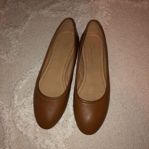 madewell reid ballet flat camel brown size 5.5